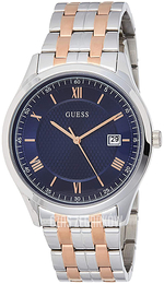 Guess Niebieski/Stal w kolorze różowego złota Ø42 mm W1218G5