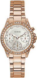 Guess Biały/Stal w kolorze różowego złota Ø36 mm W1293L3
