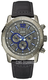 Guess Sporty Szary/Skóra Ø46 mm W19006G1