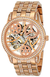 Guess Szkieletowa tarczy/Stal w kolorze różowego złota Ø43 mm W37501L1