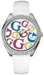 Guess Biały/Skóra Ø44 mm W80040L1