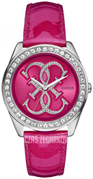 Guess Trend Różowy/Skóra Ø44 mm W85121L1