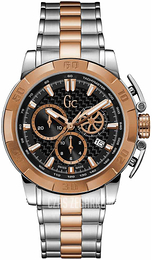 Guess Czarny/Stal w kolorze różowego złota Ø44 mm X11001G2S