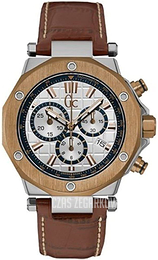 Guess Srebrny/Skóra Ø44 mm X72035G1S