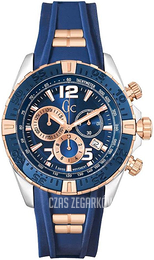 Guess Niebieski/Stal w kolorze różowego złota Ø45 mm Y02009G7