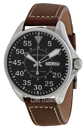 Hamilton Khaki Night Czarny/Skóra Ø38 mm H64425535