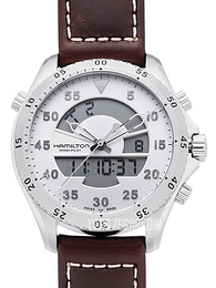 Hamilton Khaki Aviation Srebrny/Skóra Ø40 mm H64514551