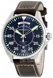 Hamilton Niebieski/Skóra Ø42 mm H64615545