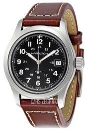 Hamilton Officer Czarny/Skóra Ø38 mm H68411533