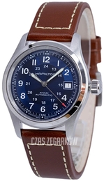 Hamilton Khaki Field Niebieski/Skóra Ø38 mm H70455540