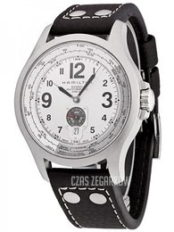 Hamilton Aviation Srebrny/Skóra Ø44 mm H76515553