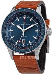 Hamilton Khaki Aviation Niebieski/Skóra Ø44 mm H76715540