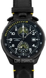 Hamilton Khaki Aviation Czarny/Skóra Ø46 mm H76776733