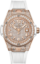 Hublot Big Bang 33mm Różowe złoto/Guma Ø33 mm 485.OE.9000.RW.1604