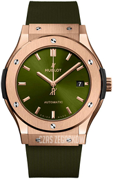 Hublot Classic Fusion Zielony/Guma Ø45 mm 511.OX.8980.RX