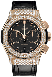 Hublot Classic Fusion Czarny/Skóra Ø45 mm 521.OX.1180.LR.1704