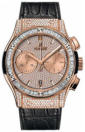 Hublot Classic Fusion Zestaw diamentów/Skóra Ø42 mm 541.OX.9010.LR.0904