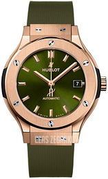 Hublot Classic Fusion Zielony/Guma Ø38 mm 565.OX.8980.RX