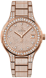 Hublot Classic Fusion Zestaw diamentów/18 karatowe różowe złoto Ø38 mm 568.OX.9000.OX.3604