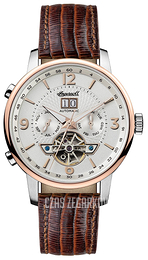 Ingersoll The Grafton Biały/Skóra Ø42 mm I00701