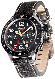 Ingersoll Bison Czarny/Skóra Ø46 mm IN3224BK