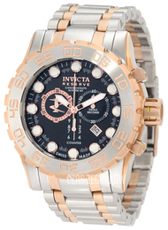 Invicta Reserve Czarny/Stal w kolorze różowego złota Ø50 mm 0818