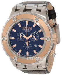 Invicta Subaqua Reserve Czarny/Skóra Ø52 mm 10080