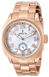 Invicta Vintage Biały/Stal w kolorze różowego złota Ø40 mm 12068