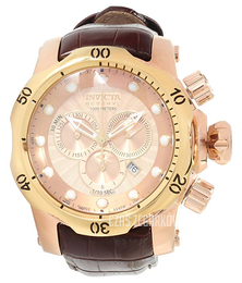 Invicta Venom Różowe złoto/Skóra Ø53.7 mm 13883