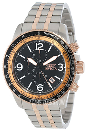 Invicta Specialty Czarny/Stal w kolorze różowego złota Ø48 mm 13965