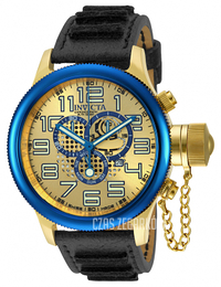 Invicta Russian Diver Żółte złoto/Skóra Ø52 mm 14615