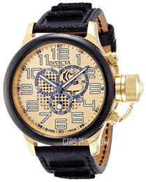 Invicta Russian Diver Żółte złoto/Skóra Ø52 mm 14616