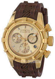 Invicta Bolt Żółte złoto/Guma Ø40 mm 14782