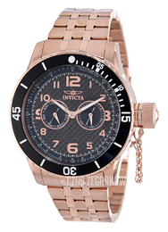 Invicta Specialty Czarny/Stal w kolorze różowego złota Ø48 mm 14889