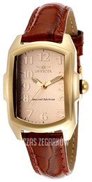 Invicta Lupah Żółte złoto/Skóra 14992