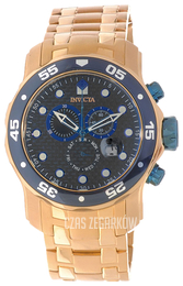 Invicta Pro Diver Czarny/Stal w kolorze różowego złota Ø48 mm 15109