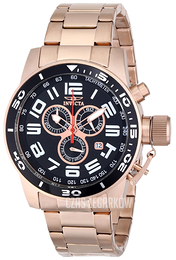 Invicta Corduba Czarny/Stal w kolorze różowego złota Ø48 mm 17102