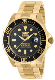 Invicta Pro Diver Czarny/Stal w odcieniu złota Ø47 mm 17308