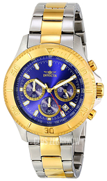 Invicta Niebieski/Stal w odcieniu złota Ø45 mm 17362