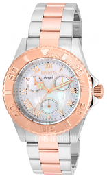 Invicta Angel Biały/Stal w kolorze różowego złota Ø40 mm 17527
