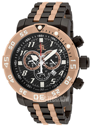 Invicta Sea Czarny/Stal w kolorze różowego złota Ø53 mm 17553