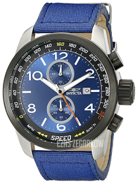 Invicta Aviator Niebieski/Skóra Ø50 mm 19411
