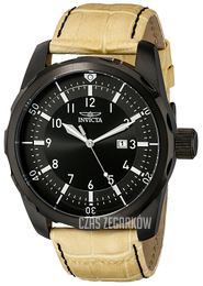 Invicta Aviator Czarny/Skóra Ø50 mm 19566