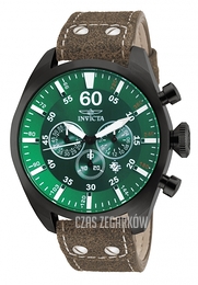 Invicta Aviator Zielony/Skóra Ø50 mm 19670