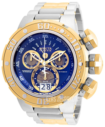 Invicta Reserve Niebieski/Stal w odcieniu złota Ø52 mm 21605