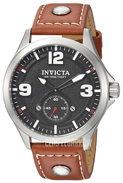 Invicta Aviator Czarny/Skóra Ø44 mm 22528
