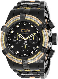 Invicta Bolt Czarny/Stal w odcieniu złota Ø53 mm 23050