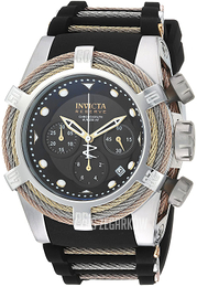 Invicta Bolt Czarny/Stal w odcieniu złota Ø53 mm 23053
