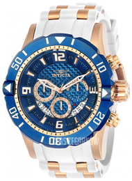 Invicta Pro Diver Niebieski/Stal w kolorze różowego złota Ø50 mm 23709