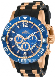 Invicta Pro Diver Niebieski/Stal w kolorze różowego złota Ø50 mm 23713
